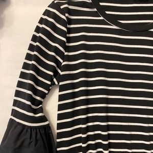 Vintage Anthropologie Striped Flared-Sleeve Shirt